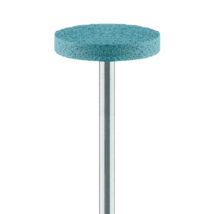 TRQ Abrasive, Turquoise, Wheel, Diamond Porcelain for Ceramics, Zirconia Sprue Removal, 15mm Ø, Coarse, HP - 9736H-150-HP - Avtec Dental