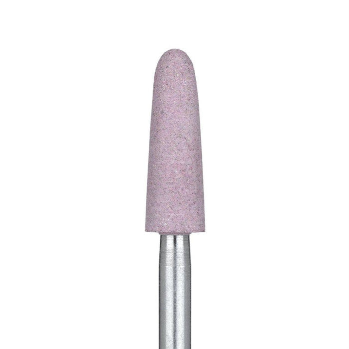 Abrasive, Pink, Tapered Round Edge, Diamond Porcelain for Ceramics, Zirconia Sprue Removal, 5mm Ø, Coarse, HP - 9738G-050-HP-P - Avtec Dental