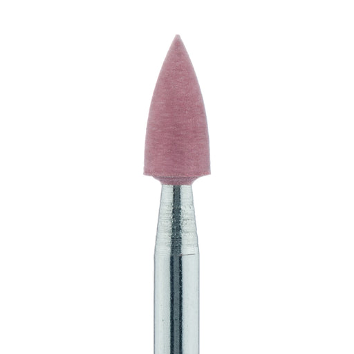 Polisher, Diamond Impregnated, For Porcelain, Red, Point, 3mm Ø, High Shine Polishing (Fine), RA - 9741F-030-RA-RED - Avtec Dental