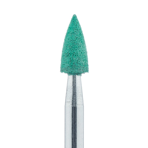 Polisher, Diamond Impregnated, For Porcelain, Green, Point, 3mm Ø, Pre-Polishing (Coarse), RA - 9741G-030-RA-GRN - Avtec Dental