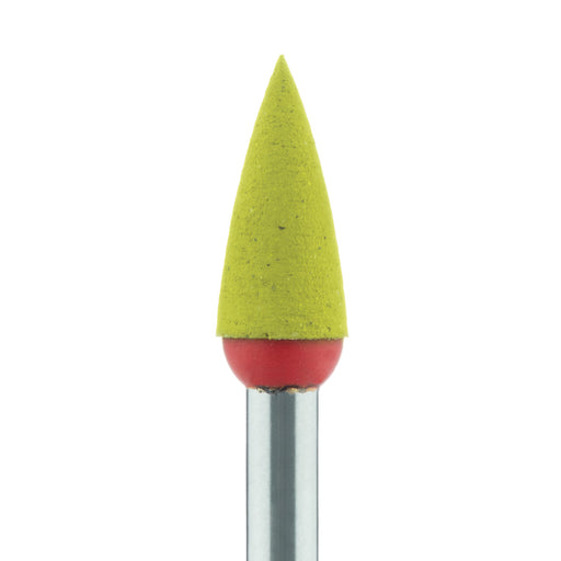 Polisher, Diamond Impregnated, For Porcelain, Yellow / Orange, Point, 4mm Ø, Mirror Finish Polishing (Extra Fine), RA - 9743C-040-RA-Y / O - Avtec Dental