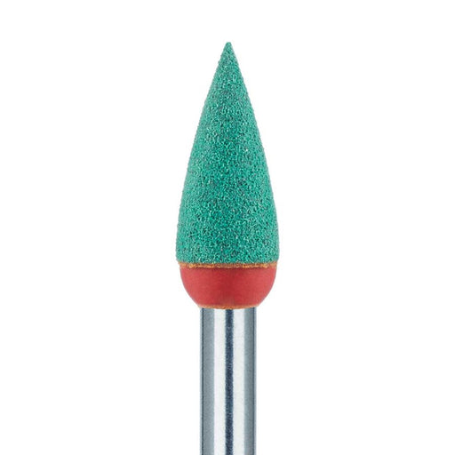 Polisher, Diamond Impregnated, For Porcelain, Green / Orange, Point, 4mm Ø, Pre-Polishing (Coarse), RA - 9743G-040-RA-GR / O - Avtec Dental