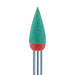 Polisher, Diamond Impregnated, For Porcelain, Green / Orange, Point, 4mm Ø, Pre-Polishing (Coarse), RA - 9743G-040-RA-GR / O - Avtec Dental