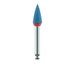 Polisher, Diamond Impregnated, For Porcelain, Blue / Orange, Point, 4mm Ø, Polishing (Medium), RA - 9743M-040-RA-BL / O - Avtec Dental