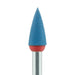 Polisher, Diamond Impregnated, For Porcelain, Blue / Orange, Point, 4mm Ø, Polishing (Medium), RA - 9743M-040-RA-BL / O - Avtec Dental