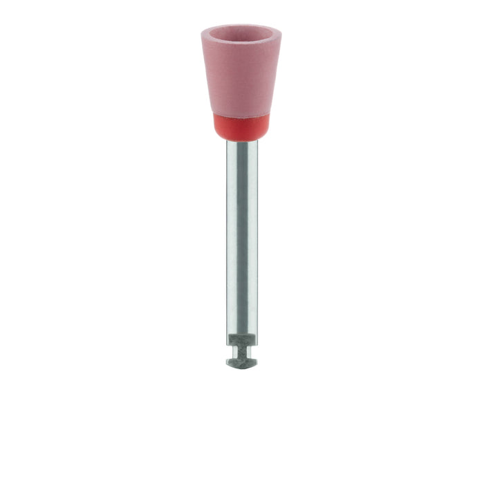 Polisher, Diamond Impregnated, For Porcelain, Red / Orange, Cup, 6mm Ø, High Shine (Fine), RA - 9744F-060-RA-R / O - Avtec Dental