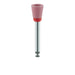 Polisher, Diamond Impregnated, For Porcelain, Red / Orange, Cup, 6mm Ø, High Shine (Fine), RA - 9744F-060-RA-R / O - Avtec Dental