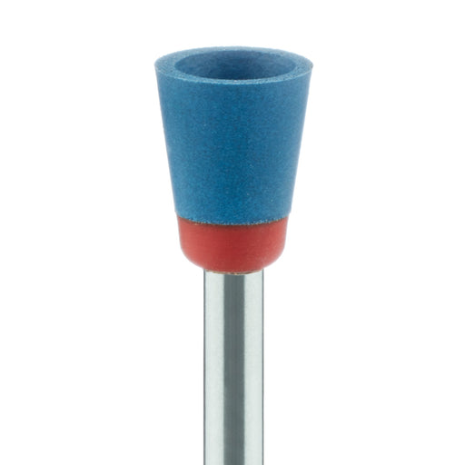 Polisher, Diamond Impregnated, For Porcelain, Blue / Orange, Cup, 6mm Ø, Polishing (Medium), RA - 9744M-060-RA-BL / O - Avtec Dental