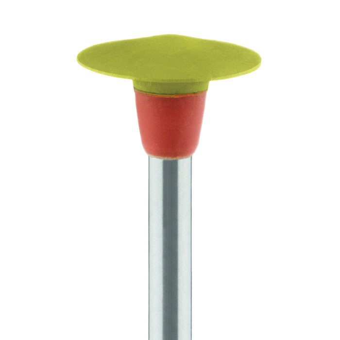 Polisher, Diamond Impregnated, For Porcelain, Yellow / Orange, Knife Edge, 10mm Ø, Mirror Finish Polishing (Extra Fine), RA - 9746C-100-RA-Y / O - Avtec Dental