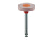 Polisher, Diamond Impregnated, For Porcelain, Red / Orange, Wheel, 11mm Ø, High Shine Polishing (Fine), RA - 9749F-110-RA-R / O - Avtec Dental