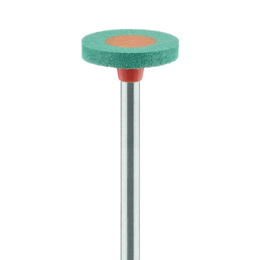 Polisher, Diamond Impregnated, For Porcelain, Green / Orange, Wheel, 11mm Ø, Pre-Polishing (Coarse), HP - 9749G-110-HP-GR / O - Avtec Dental