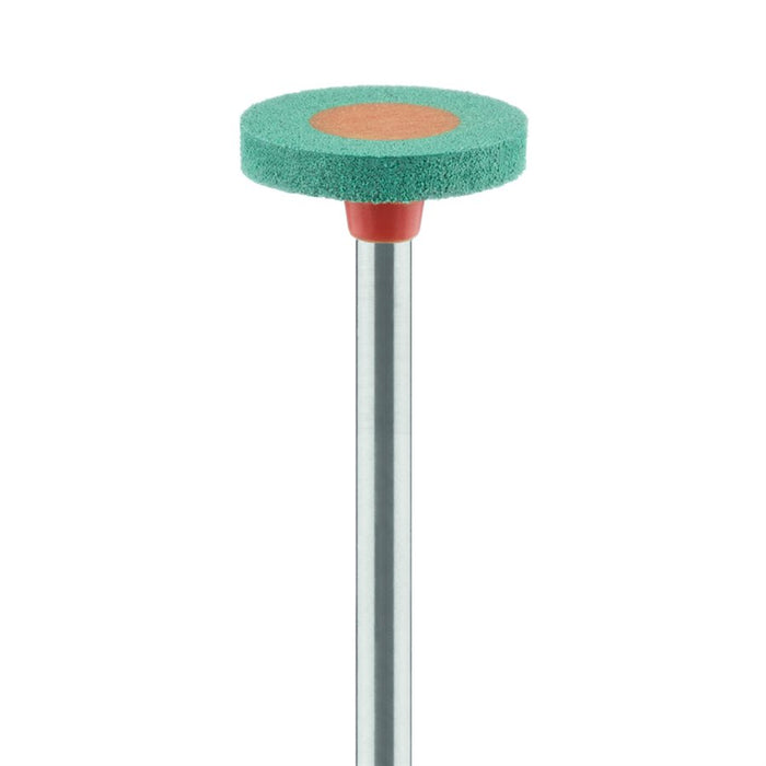 Polisher, Diamond Impregnated, For Porcelain, Green / Orange, Wheel, 11mm Ø, Pre-Polishing (Coarse), HP - 9749G-110-HP-GR / O - Avtec Dental