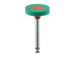 Polisher, Diamond Impregnated, For Porcelain, Green / Orange, Wheel, 11mm Ø, Pre-Polishing (Coarse), RA - 9749G-110-RA - Avtec Dental