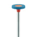 Polisher, Diamond Impregnated, For Porcelain, Blue / Orange, Wheel, 11mm Ø, Polishing (Medium), HP - 9749M-110-HP-BL / O - Avtec Dental