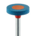 Polisher, Diamond Impregnated, For Porcelain, Blue / Orange, Wheel, 11mm Ø, Polishing (Medium), RA - 9749M-110-RA - Avtec Dental