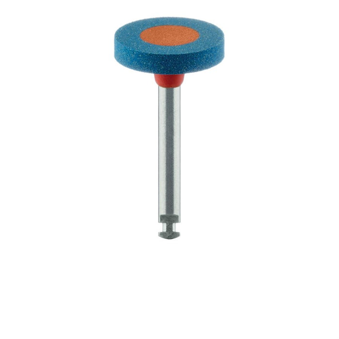 Polisher, Diamond Impregnated, For Porcelain, Blue / Orange, Wheel, 11mm Ø, Polishing (Medium), RA - 9749M-110-RA - Avtec Dental