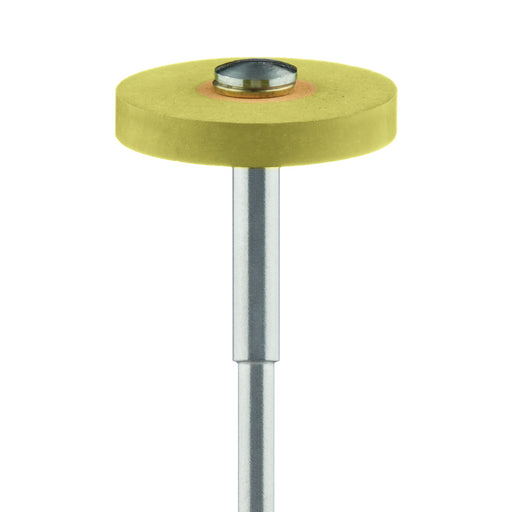 Polisher, Diamond Impregnated, For Porcelain, Yellow / Orange, Wheel, 17mm Ø, Mirror Finish Polishing (Extra Fine), HP - 9752C-170-HP-R / O - Avtec Dental