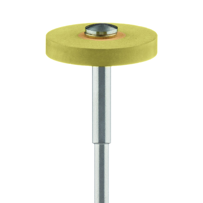 Polisher, Diamond Impregnated, For Porcelain, Yellow / Orange, Wheel, 17mm Ø, Mirror Finish Polishing (Extra Fine), HP - 9752C-170-HP-R / O - Avtec Dental
