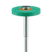 Polisher, Diamond Impregnated, For Porcelain, Green / Orange, Wheel, 17mm Ø, Pre-Polishing (Coarse), HP - 9752G-170-HP-GR / O - Avtec Dental