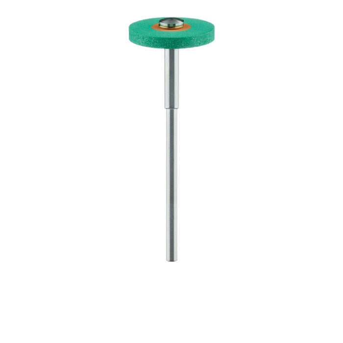 Polisher, Diamond Impregnated, For Porcelain, Green / Orange, Wheel, 17mm Ø, Pre-Polishing (Coarse), HP - 9752G-170-HP-GR / O - Avtec Dental