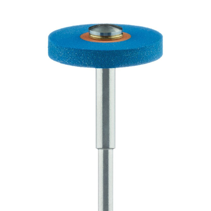 Polisher, Diamond Impregnated, For Porcelain, Blue / Orange, Wheel, 17mm Ø Polishing (Medium), HP - 9752M-170-HP-B / O - Avtec Dental