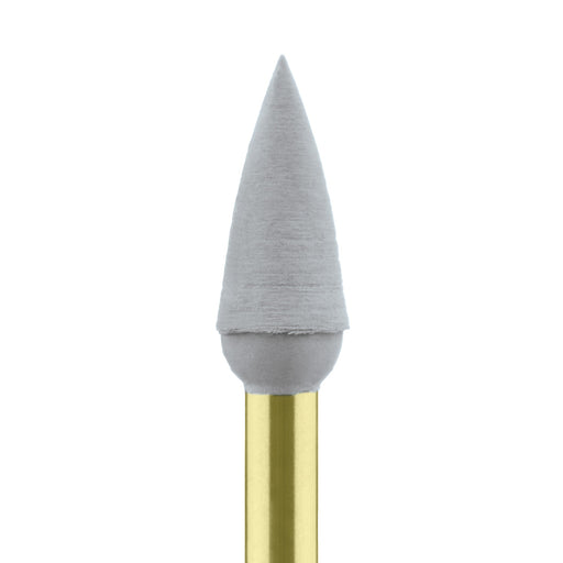 Polisher, Grey, Flame, 4mm Ø, Highly-Filled Composites, High Shine Polishing, RA - 9762F-040-RA-GREY - Avtec Dental