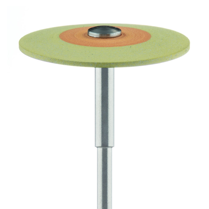 Polisher, Diamond Impregnated, For Porcelain, Yellow / Orange, Knife Edge, 26mm Ø, Mirror Finish Polishing (Extra Fine), HP - 9770C-260-HP-Y / O - Avtec Dental