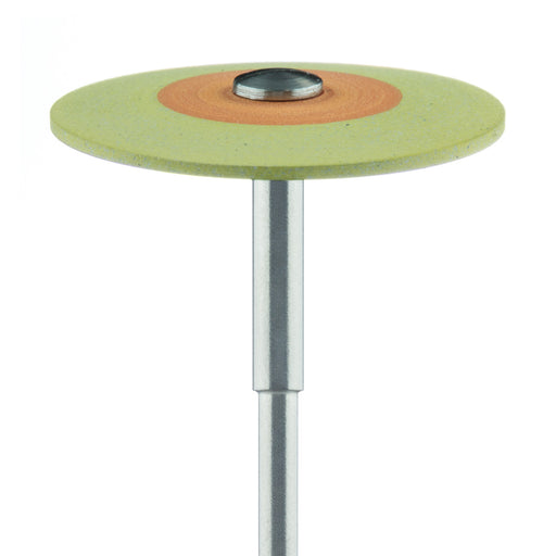 Polisher, Diamond Impregnated, For Porcelain, Yellow / Orange, Knife Edge, 26mm Ø, Mirror Finish Polishing (Extra Fine), HP - Avtec Dental