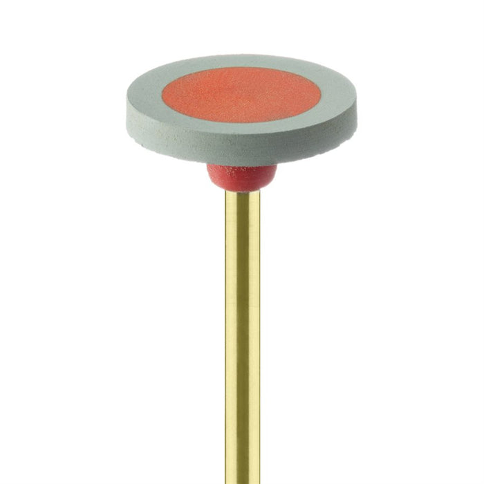 Polisher, For Poly Ceramics, Grey / Orange, Wheel, 14.5mm Ø, HP - 9787-145-HP - Avtec Dental