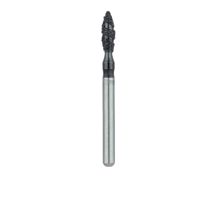 Black Cobra Diamond Bur, Pointed Football, 1.8mm Ø, Super Coarse, FG - B830-018-FG - Avtec Dental