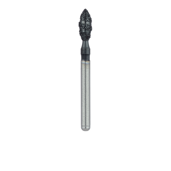 Black Cobra Diamond Bur, Pointed Football, 2.3mm Ø, Super Coarse, FG - B830-023-FG - Avtec Dental