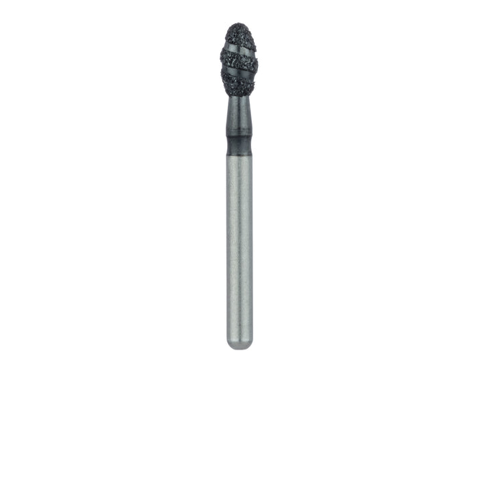 Black Cobra Diamond Bur, Football, 2.3mm Ø, Super Coarse, FG - B833-023-FG - Avtec Dental