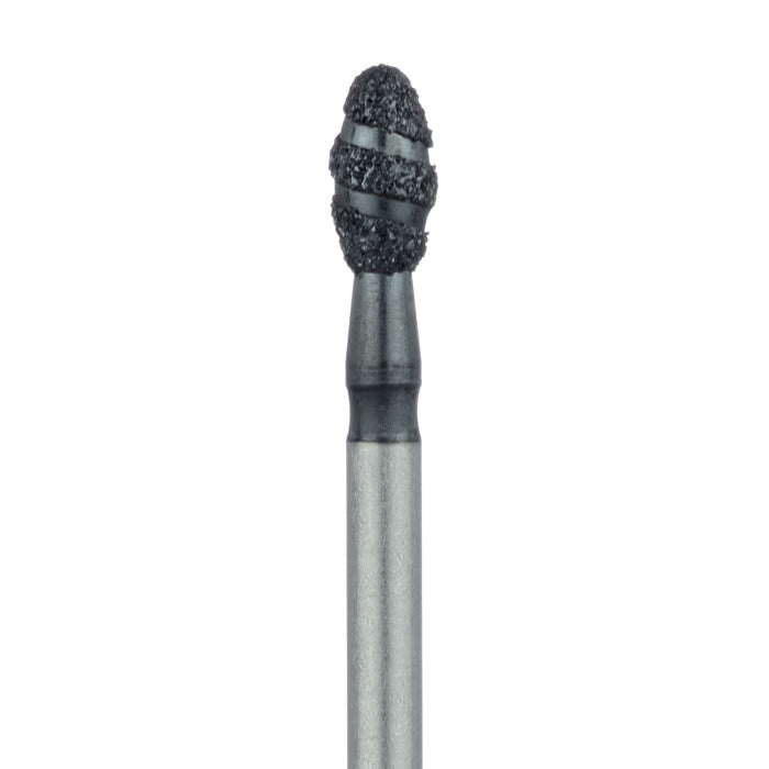 Black Cobra Diamond Bur, Football, 2.3mm Ø, Super Coarse, FG - B833-023-FG - Avtec Dental