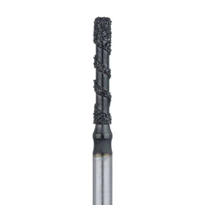 Black Cobra Diamond Bur, Round Edge Cylinder, 1.4mm Ø, Super Coarse, FG - B837R-014-FG - Avtec Dental