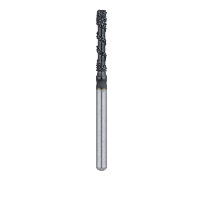 Black Cobra Diamond Bur, Round Edge Cylinder, 1.4mm Ø, Super Coarse, FG - B837R-014-FG - Avtec Dental
