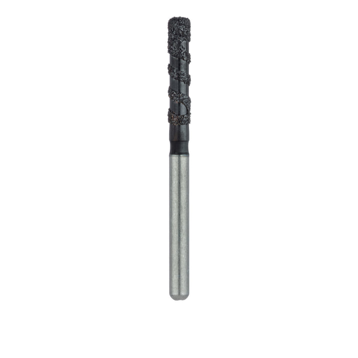 Black Cobra Diamond Bur, Round Edge Cylinder, 1.8mm Ø, Super Coarse, FG - B837R-018-FG - Avtec Dental