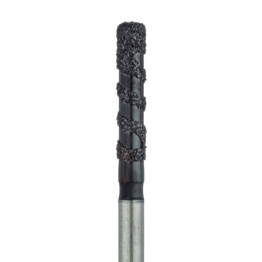 Black Cobra Diamond Bur, Round Edge Cylinder, 1.8mm Ø, Super Coarse, FG - B837R-018-FG - Avtec Dental