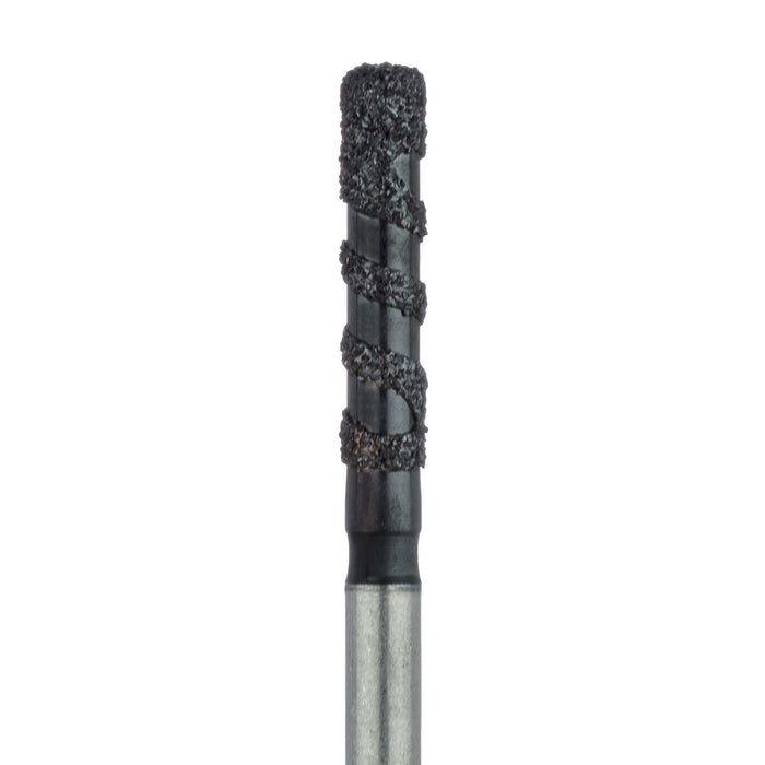 Black Cobra Diamond Bur, Round Edge Cylinder, 1.8mm Ø, Super Coarse, FG - B837R-018-FG - Avtec Dental