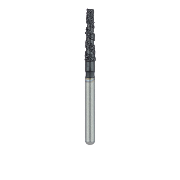 Black Cobra Diamond Bur, Round Edge Taper, 1.8mm Ø, Super Coarse, FG - B847R-018-FG - Avtec Dental