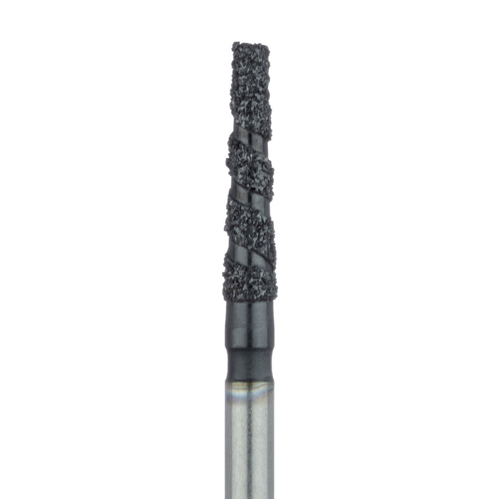Black Cobra Diamond Bur, Round Edge Taper, 1.8mm Ø, Super Coarse, FG - B847R-018-FG - Avtec Dental