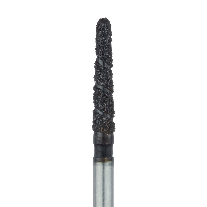Black Cobra Diamond Bur, Round End Taper, 1.6mm Ø, Super Coarse, FG - B850-016-FG - Avtec Dental