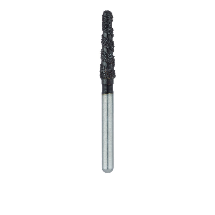 Black Cobra Diamond Bur, Round End Taper, 1.8mm Ø, Super Coarse, FG - B850-018-FG - Avtec Dental