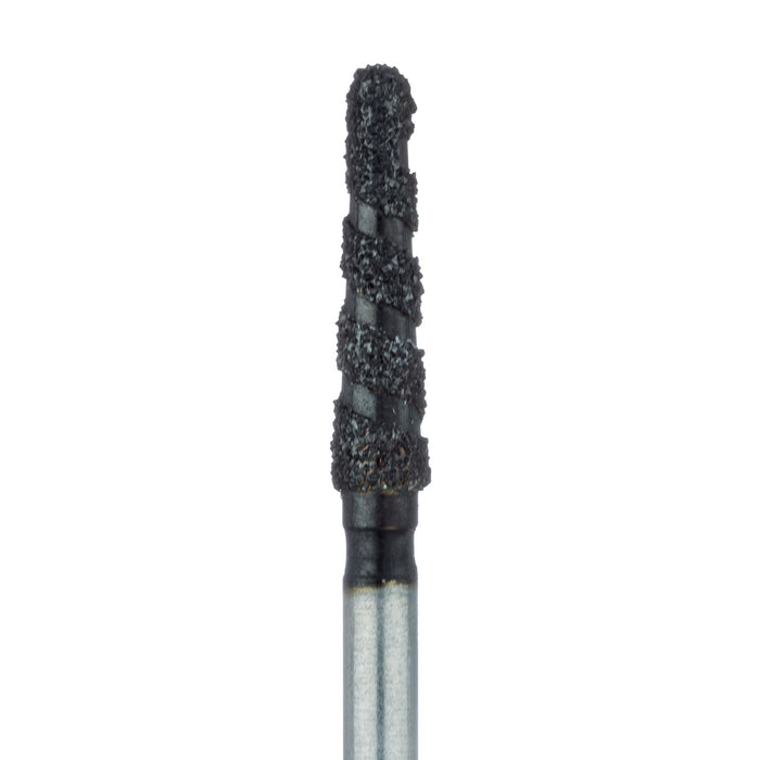 Black Cobra Diamond Bur, Round End Taper, 1.8mm Ø, Super Coarse, FG - B850-018-FG - Avtec Dental