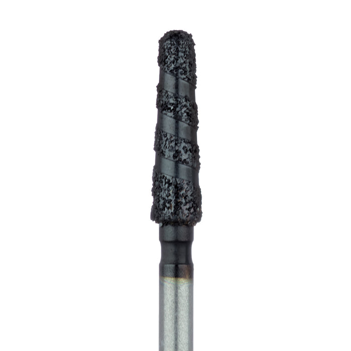 Black Cobra Diamond Bur, Round End Taper, 2.5mm Ø, Super Coarse, FG - B850-025-FG - Avtec Dental