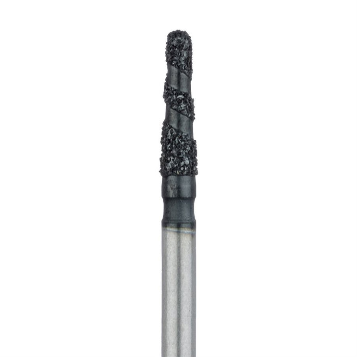 Black Cobra Diamond Bur, Round End Taper, 1.6mm Ø, Super Coarse, FG - B855-016-FG - Avtec Dental