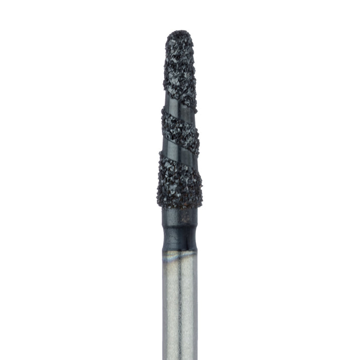 Black Cobra Diamond Bur, Round End Taper, 1.8mm Ø, Super Coarse, FG - B855-018-FG - Avtec Dental