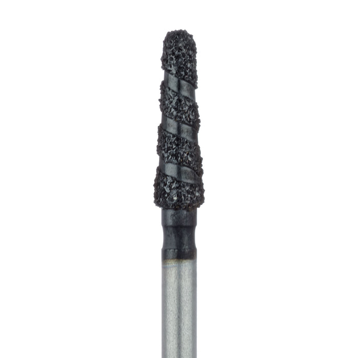 Black Cobra Diamond Bur, Round End Taper, 2.1mm Ø, Super Coarse, FG - B855-021-FG - Avtec Dental