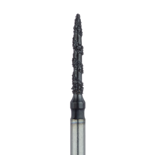 Black Cobra Diamond Bur, Flame, 1.2mm Ø, Super Coarse, FG - B862-012-FG - Avtec Dental