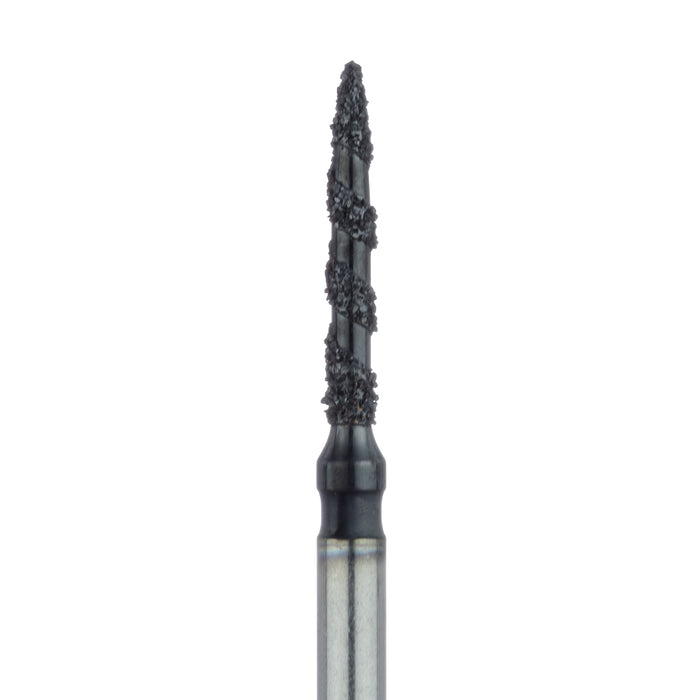 Black Cobra Diamond Bur, Flame, 1.2mm Ø, Super Coarse, FG - B862-012-FG - Avtec Dental