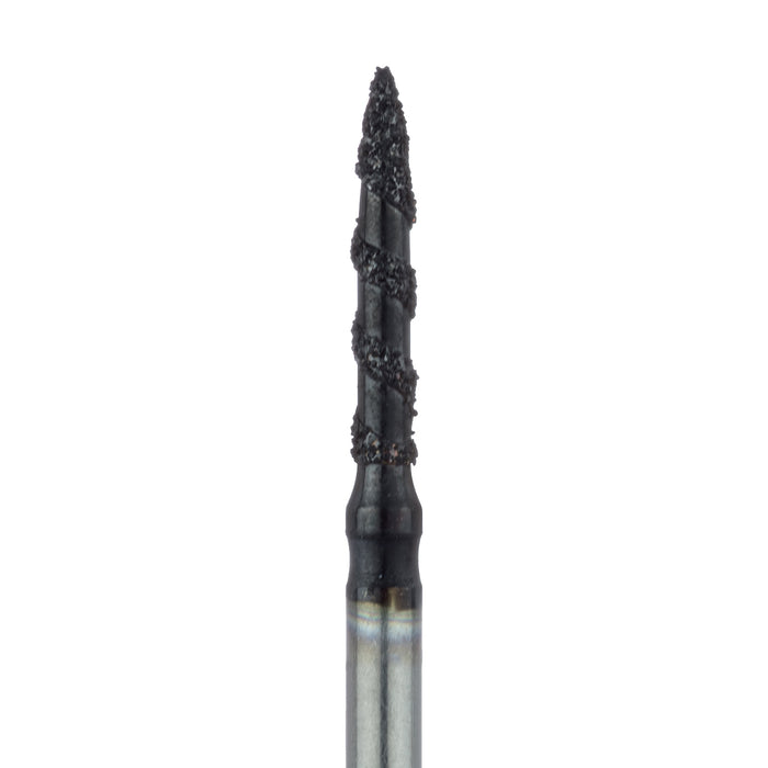 Black Cobra Diamond Bur, Flame, 1.4mm Ø, Super Coarse, FG - B862-014-FG - Avtec Dental